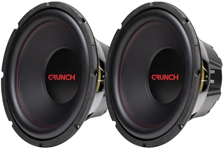Crunch 12 Inch 800 Watt RMS Dual Voice Coil Car Audio Subwoofer, 2-Pack