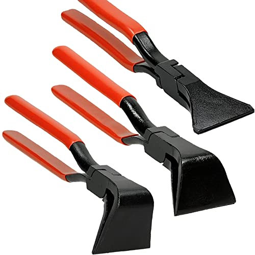 Abkantzange Falzzangen Blechzange Satz 3 Stück Absetzzange gerade 0°, gewinkelt 45° und 90, Länge 280mm, Maulbreite 60 mm Biegezangen, Kohlenstoffstahl schwarz brüniert, Spengler Dachdecker werkzeug