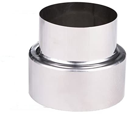 HOHOVYVY Réducteur de tuyau de poêle, de 100 mm à 80 mm, réduction des conduits de fumée, tuyau de cheminée, en acier inoxydable de qualité supérieure