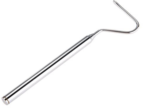 Schlangengreifer, tragbarer Schlangenfänger, Edelstahl, Schlangengreifer, Werkzeughaken, Zubehör, Länge 16 - 68 c , um einen sichereren Abstand zu erhalten, runder Kopfhaken für kleine Schlangen