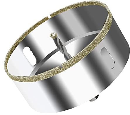 ASNOMY 100mm Diamant Lochsäge Mit Zentrierbohrer, Glasbohrer Mit Beschichtung, Hohl-Bohrkrone Fliesenbohrer Für Glas/Fliese/Keramik/Marmor/Granit