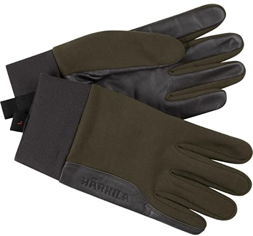 Härkila | Driven Hunt Shooting Gloves | Professionelle Jagd Kleidung & Jagd Zubehör für Herren & Damen | Skandinavische Qualität Made to Last | Willow Green/Shadow Brown, S