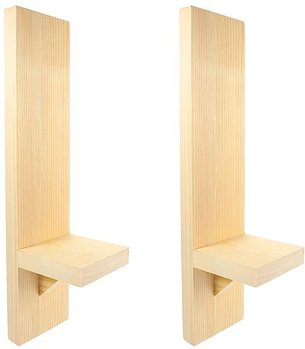 Warmhm Hohe Kerzenhalter Wandleuchter Vintage Holz Teelichthalter Für Wohnzimmer