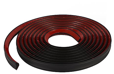 Plinthes Flexibles Autocollantes - 5 m - Pour Bords de Mur, Carrelage, Plafond et Transitions Murales - Noir - 2,1 x 1,5 cm