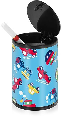 Little Car Aschenbecher für Zigaretten Outdoor mit Deckel Geruchsdicht Edelstahl Tragbar Rauchfrei Rund Aschenbecher für Zigaretten