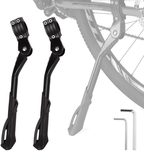 DAJAVE 2 Pack Adjustable Bike Kickstand Heavy Duty Bicycle Stand Kick Universal Bike Stand Kick Fits for 24-29 Inches Mountain Bike,Road Bike and Folding Bike