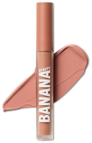 Banana Beauty Semi Matte Matte Me Halfway Liquid Lipstick mit 10h Halt – Lippenstift für volle Lippen – Schutz vor Austrocknen & intensives Volumen – Lippenstift Matt mit neutralem Nude