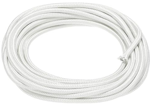QUARKZMAN 15 AWG Silikon Elektrokabel 1.5 mm² 5 Meter Flexibles Hochtemperatur Geflochtenes Kabel Sauerstofffreier Kupferdraht Isolierter 500 Grad Celsius für Lampe Boiler Heizung Weiß