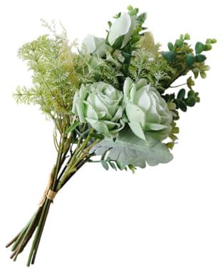WHAMVOX 2 Pcs Realistische Die Rose Künstliche Blume Anordnung Hochzeit Decor Hause Dekoration
