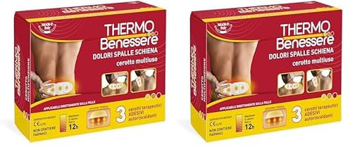 Cerotto Caldo Multifunzione Schiena e Spalle - Ideale per Alleviare i Dolori Muscolari - Calore Fino a 12 Ore - Formato: 3 Cerotti Multifunzione per Schiena e Spalle – Thermo Benessere