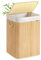 SONGMICS Cesto Ropa Sucia, 95 L, Cesta Colada, con Tapa, Bambú, con Asas, Plegable, Bolsa Interior Extraíble y Lavable a Máquina, para Lavandería, Dormitorio, Natural LCB0060Y01