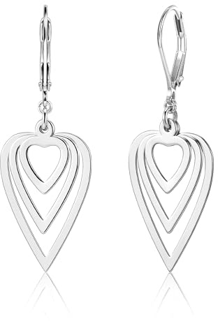 Gold/Silber 925 Hängend Ohrringe Damen Durchbroche Geometrische Ohrring | ALEXCRAFT Gold/Silber 925 Hängen Ohrringe Damen Durchbroche Geometrische Anhänger Hängendohrring Hypoallergen Ohrring Schmuck