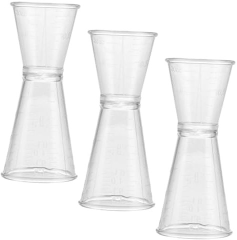 FUNNETOYU 3piezas Vaso Medidor Doble Jigger De Vaso Medidor De Coctelería Accesorio De Bar Vino