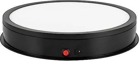 Mermajestic 42cm LED Drehplattform Drehteller Elektrisch, Automatischer Drehteller mit Fernbedienung für professionelle Produktpräsentationen, für Fotografie, Videos und Ausstellungen