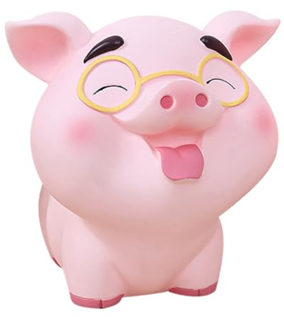 Vaguelly Salvadanaio Forma Maiale Contenitore Monete Adorabile per Ragazze per Decorazioni Camera e Regali Compleanno