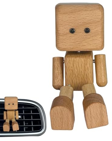 Generisch Schüttelnde Holzfigur - Wackelnde Holzfiguren mit Füßen, Armaturenbrett Dekoration, Lustige Holz Desktop Dekorationen Accessoires Für Frauen Männer Vater Mann Ehemann Mutter Freund