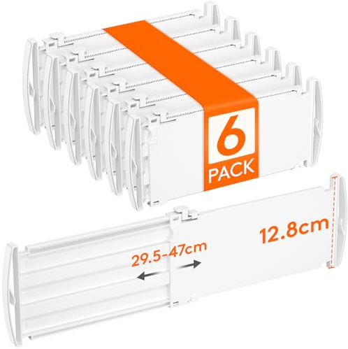 Lifewit 5 Tall Drawer Dividers, Adjustable Deep Drawer Organizer Clothes
