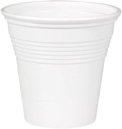 Generico 4800 Bicchierini Caffè in Plastica 80 ml Bianco 48 confezioni da 100 pz bicchieri piccoli macchinettà caffè ufficio bar per uso quotidiano