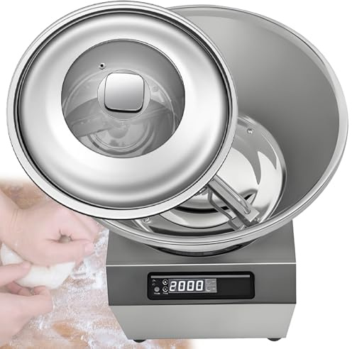 Quixnova Machine à pétrir la pâte 5 kg/8 kg, Machine à pétrir la pâte Commerciale, Machine à pétrir la pâte électrique, pétrin à Double Rotation en Acier Inoxydable pour pâte à Pizza et Pain 5kg