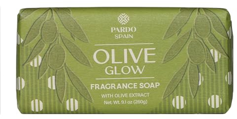 Pardo Spain Jabón Sólido Olive Glow 260 g – Pastilla de Jabón Natural con Aroma Suave a Oliva, Limpieza Nutritiva y Uso Diario para Todo Tipo de Piel