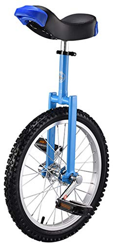 SFQEVHRZ Monocycle, Monocycle de 18 Pouces for Adultes, Roues antidérapantes, pneus VTT, vélo d'équilibre for l'exercice(Blu)