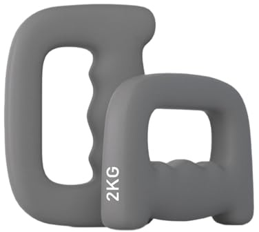 KIXZSAZ Camminata Shadow Boxing Allenamento MMA Cardio Aerobica Fitness Allenamento della Forza Piccolo Manubrio per Boxe Manubrio per Mano Piccolo per Mano Uomo Donna, Grigio, 2kg