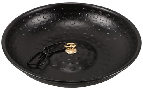 Veemoon Bassin Suspendu en Alliage D'aluminium Noir pour Chaîne de Pluie Accessoire Décoratif Élégant pour Créer Une Ambiance Extérieure Sereine et Raffinée