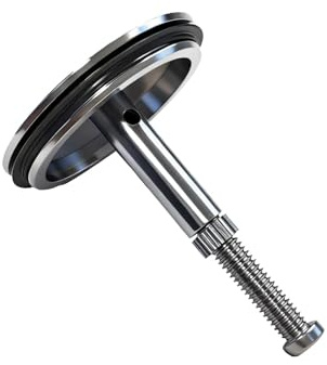 LifgWas Tapón de bañera de 43 mm de latón, tapón de desagüe universal con altura ajustable y doble junta, fácil montaje sin herramientas para tubos de desagüe estándar
