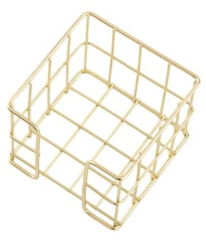 Notizblockhalter aus Eisendraht, 27 x 95 x 80 mm, Schreibtisch Notizblock, Aufbewahrungsbox, Metallbox für Schulbüro, Schreibtisch mit Stift