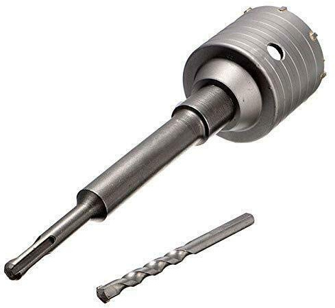 Bohrkrone Ø 30-160 mm - hier: 40 mm (5-Schneiden) Set inkl. SDS Plus Verlängerung 120 mm – Kernbohrer für Beton & Stein – Dosenbohrer & Dosensenker – Kronenbohrer