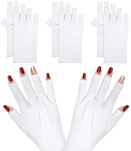 Gel Maniküre Handschuhe UV Shield Handschuhe Fingerlose Handschuhe Schützen Hand für Nagellack Nagel Kunst Trockner 3 Paare