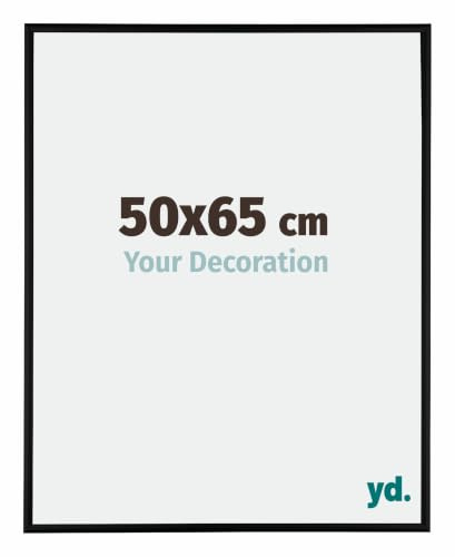 yd. Bilderrahmen 50x65 cm Schwarz Matt - Aluminium Rahmen Kent