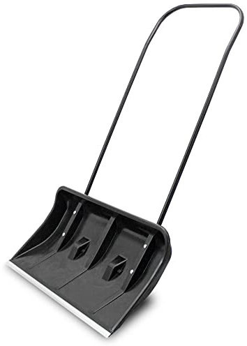 Bituxx Schneeschieber 80cm Schneeschaufel Schneewanne Schneeschild extra Breit mit Bügelgriff und Räder (1 Stück)