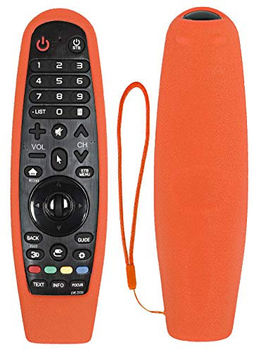 Funda Protectora de Silicona para LG Magic Mando a Distancia, AN-MR20GA AN-MR19BA AN-MR18BA AN-MR600 AN-MR650 AN-MR650A, Antideslizante, a Prueba de Golpes, Lavable (Naranja)