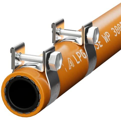 ap automotive Tuyau de gaz butane/propane GPL de 5 mm x 4 m avec 2 colliers de serrage