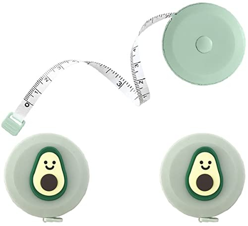 2 Pcs Tape Measure Body Sewing Tailors Double Sided, Fabric Metric Retractable Soft Small Clothes Flexible Tape Measures Plastic Fibre Glass, Measuring Tape For Body Measurements 60 Inches 150 Cm