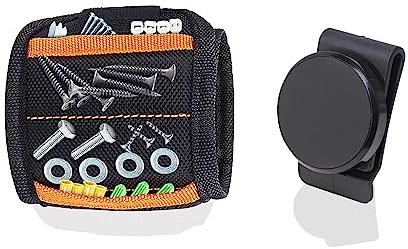 bjsdkff Magnetisches Armband und magnetischer Gürtelclip, super starker Magnetismus wird verwendet, um Hämmer, Nägel, Bohrer usw. zu fixieren. Es ist ein Werkzeuggeschenk für Männer und Ehemänner