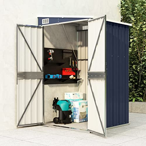 Keketa Homgoday Anbauschuppen Anthrazit 118x100x178 cm Verzinkter Stahl Rasen, Garten Model316219