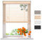 Radeco® Bambus Jalousie innen helle eichen 60 x 130 cm, 50mm Lamellen aus Bambus Holz, Breiten von 50 bis 250 cm erhältlich, innenjalousie, Fenster jalousien