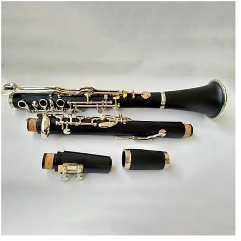 Klarinette Instrument G-Ton-Klarinette, Ebonit-Körper, vernickelte Tasten, Klarinette mit Koffer und Mundstück