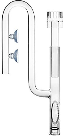 JARDLI Glas Lily Pipe Einlauf Oberflächenabsauger Skimmer für Aquarium Wasserpflanzen (20mm für 19/25mm Schläuche)