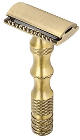 RockVOQRN Tondeuse à Barbe Manuelle Lames Remplaçables à Double Bord Empêchent le Glissement Outil De Coupe De Barbe Pour Hommes En Toute Sécurité Pour les Voyages à Domicile
