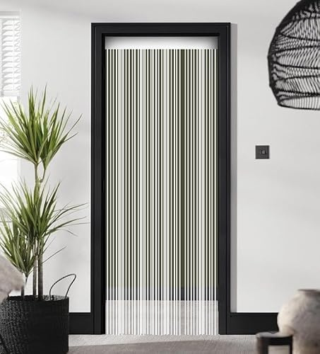 ZEBRA BLINDS String Curtain, Door Fly Screen, Tassel Curtain for Doorway, Window Decor, Stylish Room Divider, Panel Fringe Curtain (White, 100 x 210 cm)