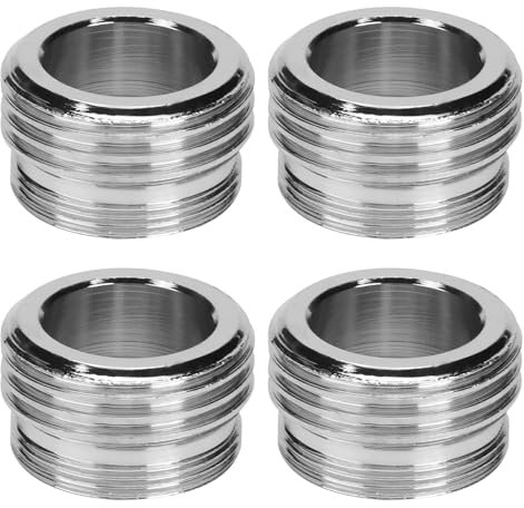 4 Stück Wasserhahnadapter, Anschluss Wasserhahn M24 und Strahlregler M22, Metall Wasserhahnadapter für Küche, Bad, Filter, Schlauch, Duschkopf