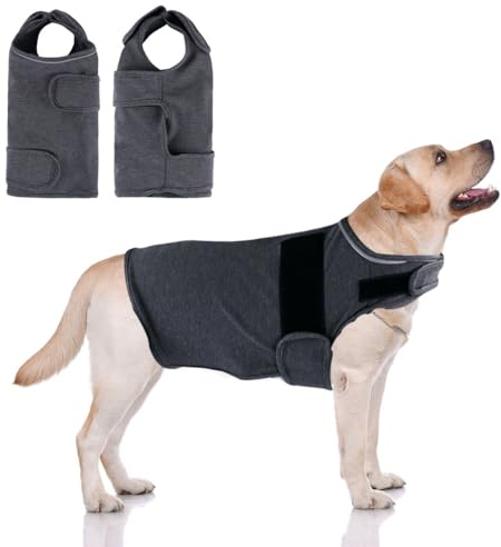 Hisprout Abrigo de ansiedad para perros, chaleco ligero y transpirable, chaqueta calmante para perros, utilizado para mantener la comodidad de los perros que tienen miedo de fuegos artificiales o