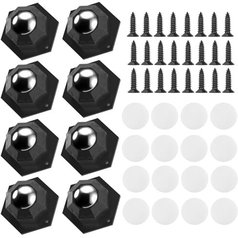 TINA.WIN 8 StüCk MöBelrollen Schwerlast Selbstklebende Kugelrollen FüR MöBel Rollen Zum Kleben FüR MöBel KüChenutensilien ElektrogeräTe Aufbewahrungsboxen