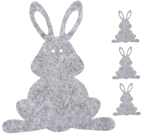 GRIRIW 4stücke Ostern Kaninchen Bestecktaschen Wiederverwendbare Utensilienhalter Für Tischdeko Stylische Besteckhüllen Aus Weichem Für Familienfeiern Und Partys