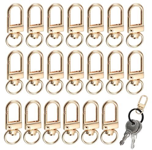 Cinturino da polso per cellulare, 20 pezzi, in lega di zinco, anelli portachiavi a forma di U con moschettone, passante per cellulare per chiavi del cellulare, borsa per cellulare corta per uomo