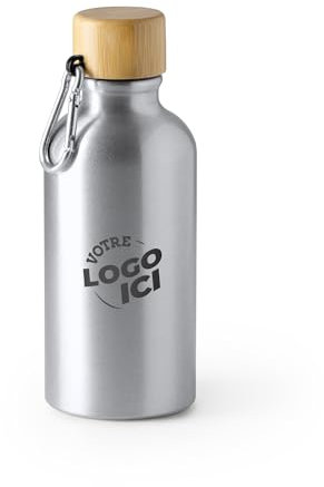 GRAVURE CONCEPT Gourde Personnalisée - Bidon en Aluminium - 400 mL (GELDA)