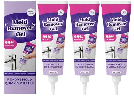 Vexclean Mold Remover Gel, Powerful Vexclean Cleaning Gel, Highly Effective in Penetration, for Bathroom & Kitchen Tile Gaps, Walls & Grout, Not Damage The Surface (3pcs)